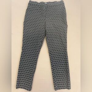 Jules & Leopold Geometric Black and White Pants with Pockets stretchy fit